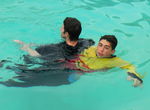 RESCUES, CASUALTY, CONSCIOUS, TOW, 3 CROSS CHEST TOW
Support the casualty to keep their head out of the water 7